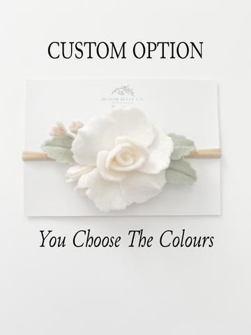 Rose Posy Hair Bloom - Custom You Choose The Colours