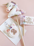 Unicorn Theme Birthday Badge