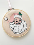 Pink Santa Vinyl Hoop