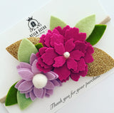 Berry Lilac Flower Crown Headband