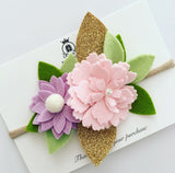 Pink & Lilac Flower Crown Headband