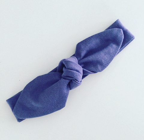 Purple Top Knot Headband