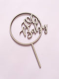 ‘Oh Baby’ Round Cake Topper