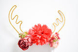 Floral Metal Antler Headband
