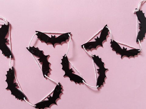 Black Bat Halloween Garland