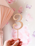 Number Cake Topper - Champagne Luxe