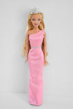 Barbie Rescue - Blonde Curls Pink Glamour Dress