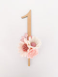Number Cake Topper - Rose Gold Luxe / Cake & Clip ©