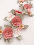‘Dusty Rose’ Felt Flower Garland / Milestone Garland