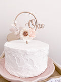 ONE to TEN Number Round Cake Topper - Champagne Luxe