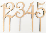 Number Cake Topper - Rose Gold Luxe / Cake & Clip ©