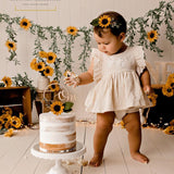 ONE to TEN Number Round Cake Topper - Sunflower Theme