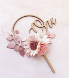 ONE to TEN Number Round Cake Topper - Rose Gold Luxe Theme