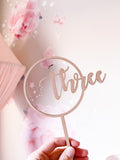 ONE to TEN Number Round Cake Topper -  Rose Gold Luxe / Cake & Clip ©