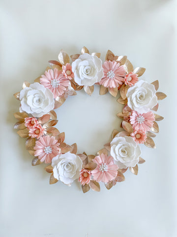 PINK WILDFLOWER GARLAND // Felt Flower Garland // Floral Garland // Nursery  Decor // Party Decor // Roses Daisies Anemones 