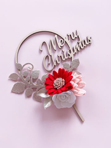 MERRY CHRISTMAS - Cake Topper - Ready to Ship