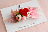 ‘Love Blooms’ Valentines Hair Bloom Headband or Clip