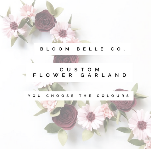 Custom Flower Garland - You Choose the Colours