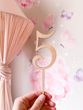 Number Cake Topper - Champagne Luxe