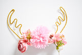 Floral Metal Antler Headband