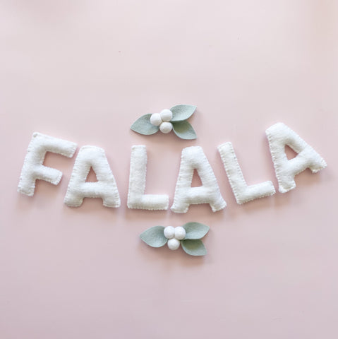‘FaLaLa’ - WHITE Festive Garland - Ready to Ship