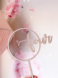 ONE to TEN Number Round Cake Topper -  Pastel Princess Theme