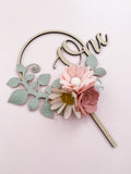 ONE to TEN Number Round Cake Topper - Dusty Rose Theme
