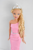 Barbie Rescue - Blonde Curls Pink Glamour Dress