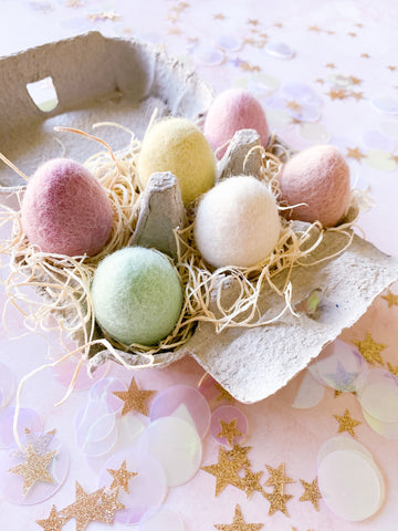 Half Dozen Felt Eggs