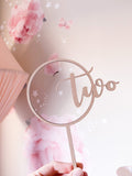 ONE to TEN Number Round Cake Topper - Muted Rainbow / Cake & Clip ©