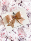 Rose Gold & Glitter Large Bow Clip