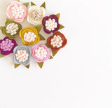 Single Mini Felt Blooms - Various Colours
