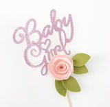 ‘Baby Girl’ Floral Cake Topper
