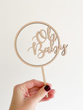 ‘Oh Baby’ Round Cake Topper