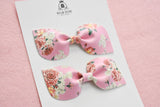 ‘Pink Floral’ Bow - Headband or Clip