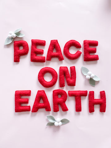 ‘Peace On Earth’ - RED Festive Garland