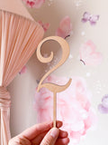 Number Cake Topper - Muted Rainbow / Cake & Clip ©