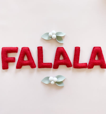 ‘FaLaLa’ - RED Festive Garland - Ready to Ship