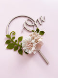 ONE to TEN Number Round Cake Topper - Beige Beauty Theme
